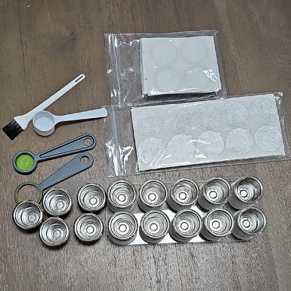 1eusable stainless steel capsules for Nespresso Original Line & 300+ seals